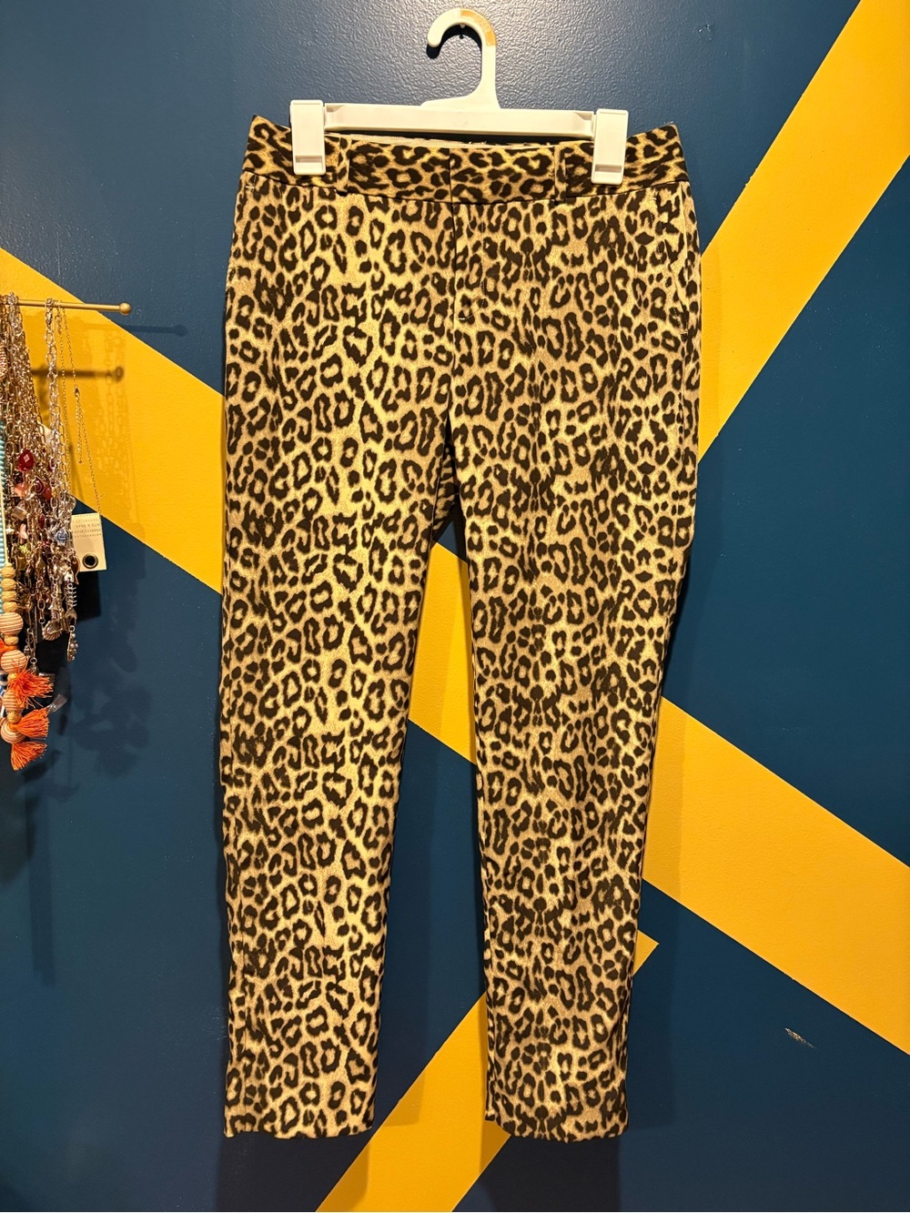 Banana Republic Leopard Print Mid-Rise Straight Leg Pants NWOT